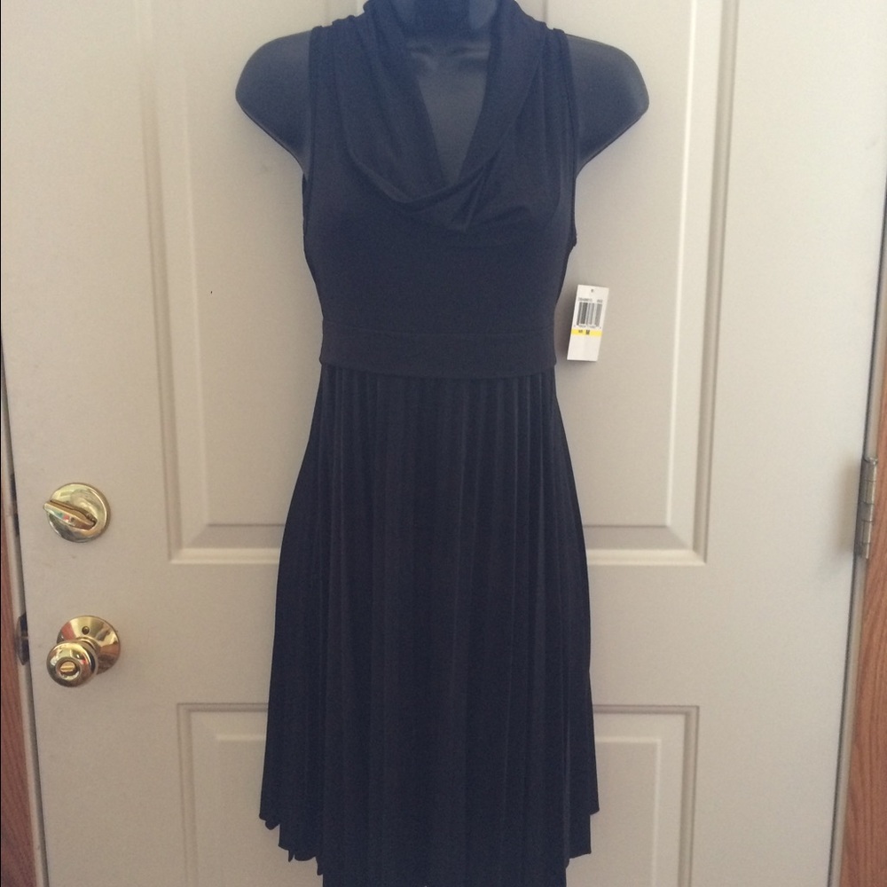 Black Pleated Dress